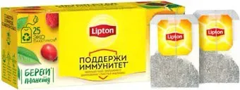 Lipton с витамином С, шиповником и ароматом земляники 25 шт