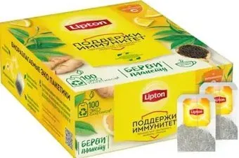 Lipton с витамином С, имбирем и ароматом лимона 100 шт