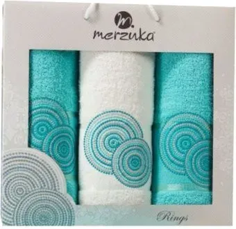 Merzuka Rings 11041 (3 шт, в коробке, бирюзовый)