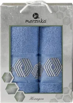 Merzuka Hexagon 50x90/70х140 11286 (голубой)