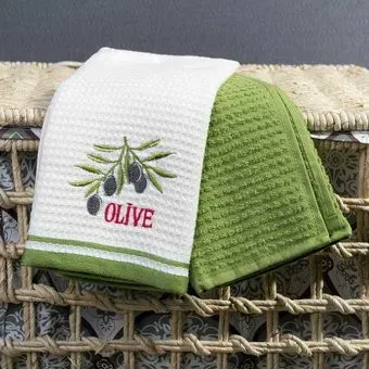 Arya Olive A 40x60 2 шт (экрю/зеленым)