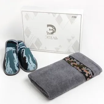 Этель Милитари Grey + тапки муж. 42 р-р 7533124 (серый)