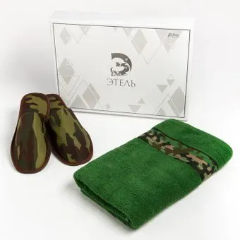 Этель Милитари Green + тапки муж. 42 р-р 7533123 (зеленый)