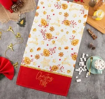 Этель Новогоднее Golden Christmas 5135243 (белый/красный)