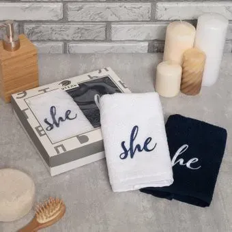 Этель She & He 2 шт 4869012 (белый/синий)