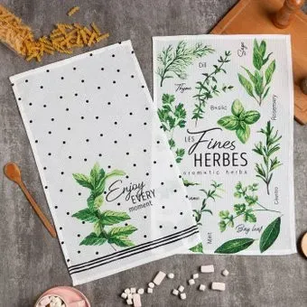 Доляна Fines herbes 2 шт 5423111 (белый/зеленый)
