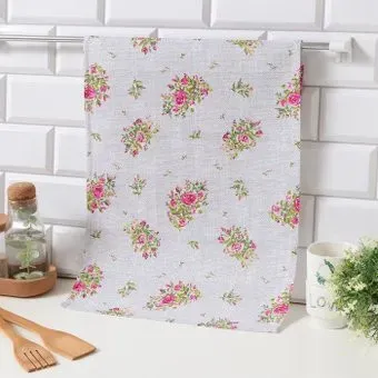 Доляна Roses on linen 9149328 (белый/розовый)