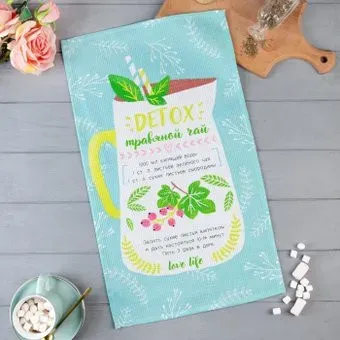 Доляна Detox 5511243 (белый/голубой/зеленый/розовый)