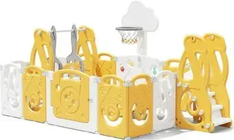 UNIX kids SUPREME Music 160x160 Yellow с качелями
