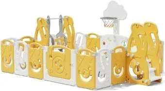 UNIX kids SUPREME Music 200x200 Yellow с качелями