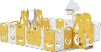 UNIX kids SUPREME Music 200x240 Yellow с качелями