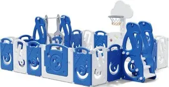 UNIX kids SUPREME Music 200x240 Blue с качелями