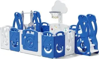 UNIX kids SUPREME Music 160x160 Blue с качелями