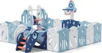 UNIX kids SUPREME Space 200x200 Blue с качелями