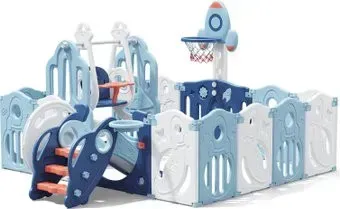 UNIX kids SUPREME Space 160x160 Blue с качелями