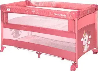 Lorelli Cot Up and Down (розовый, единорог)
