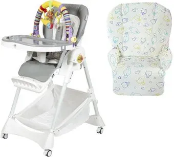 ForKiddy Podium Toys 0+(2 чехла+х/б вкладыш, светло-серый, дуга обезъяна)