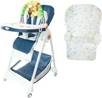 ForKiddy Podium Toys 0+ (два чехла +х/б вкладыш, синий, дуга обезьяна)