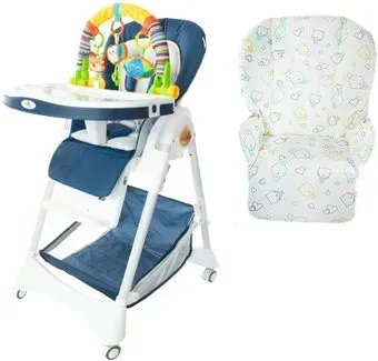 ForKiddy Podium Toys 0+ (два чехла +х/б вкладыш, синий, дуга зоопарк)