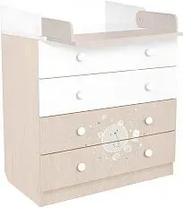 Polini Kids French 1580 Teddy (белый/дуб пастельный)