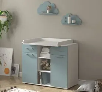 Интерлиния Toddler-2 + 2 полки (белый/океан)