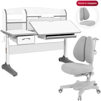 Anatomica Uniqa Armata Duos с надстройкой и подставкой для книг (белый/серый/серый)