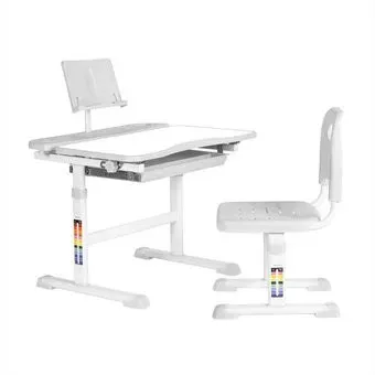 Anatomica Avgusta + стул + выдвижной ящик + подставка (белый/серый)