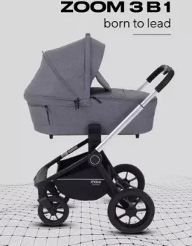 MOWbaby Zoom PU RA087 (3 в 1, silver grey)