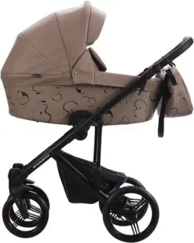 BEBETTO Magnum Light SE Pro (2 в 1, 05 темно-бежевая кожа/черная рама)