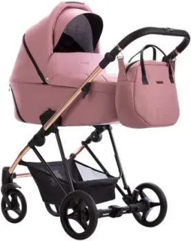 BEBETTO Yoddi Premium Class 2в1 PC (05, розовая кожа/рама бронза)