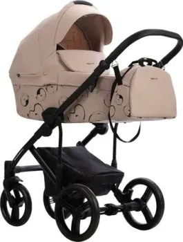 BEBETTO Magnum Light SE 2в1 (08, светло-бежевый/черная рама)