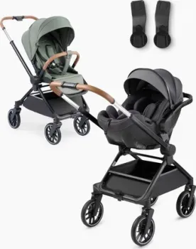 Happy Baby Celine 2 в 1 с перекидной ручкой и автокреслом (dark olive)