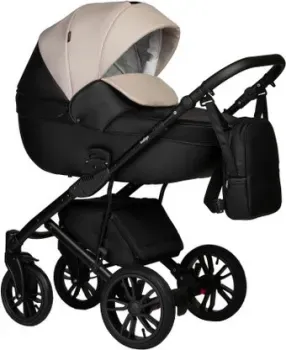 Indigo Mio ECO (2 в 1, 04/черная кожа+светло-бежевая кожа)