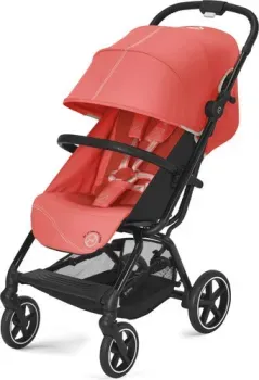Cybex Eezy S+ 2 с дождевиком и бампером (BLK hibiscus red)