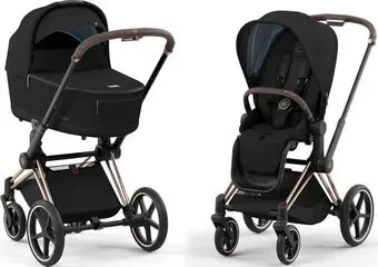 Cybex Priam IV (2 в 1, stardust black plus/rose gold frame)