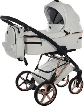Junama Air Ecco (2 в 1, белая кожа/рама медь)
