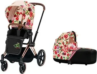 Cybex Priam Lux (2 в 1, spring blossom light, шасси rose gold)