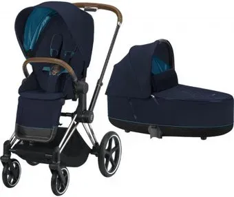Cybex Priam 2020 (nautical blue, рама хром/коричневый)