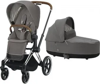 Cybex Priam 2020 (soho grey, рама хром/коричневый)