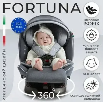 Sweet Baby Fortuna 360 SPS Isofix 0-36 (серый)