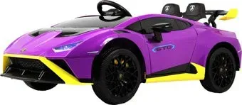 RiverToys Lamborghini Huracan STO E888EE (желтый/фиолетовый)