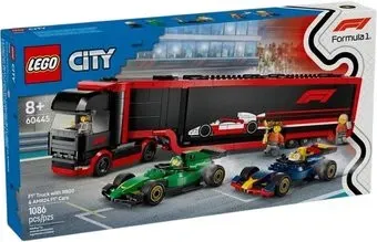 LEGO City 60445 Грузовик F1 с болидами RB20 и AMR24 F1