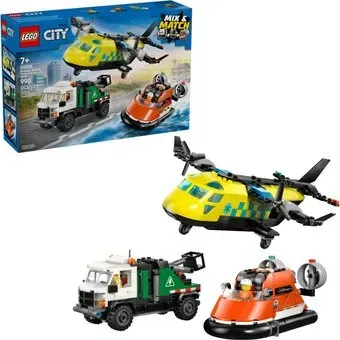 LEGO City 60505 Ремикс самолёта, грузовика и судна на воздушной подушке