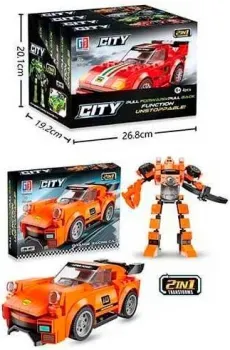 Great Friend Orange Racing Car City 123-587