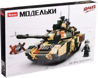 Sluban Российский танк Т90MS M38-B0756 (758эл)