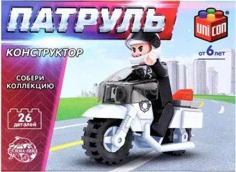 Unicon Патруль. Полицейский мотоцикл 23103 5164166 (26эл)