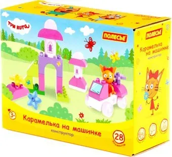 Полесье Макси. Три кота. Карамелька на машинке 31277 (28эл)