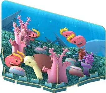 Halftoys Ocean Зеленая черепаха с диорамой HO003