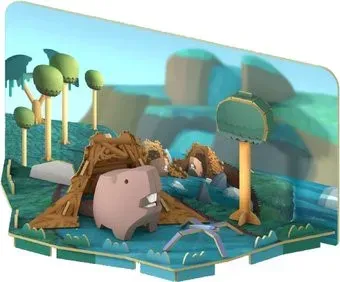 Halftoys Animal Бобр с диорамой HA011