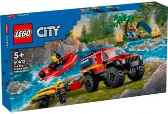 LEGO City 60412 Пожарная машина 4х4 со спасательным катером